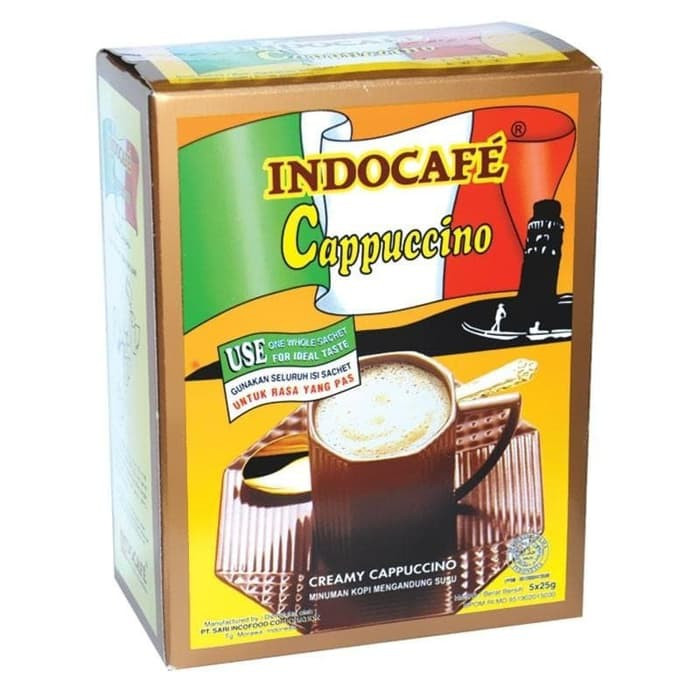 IndoCafe Cappuccino 5-in-1 Coffee 125g (5 Sachets)